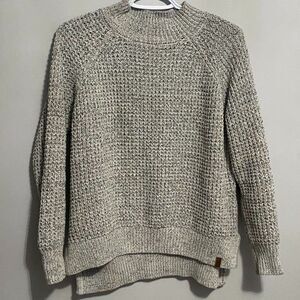 Women's Size XS Roots Grey High-low Knitted Sweater